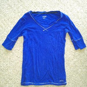 Calvin Klein Medium Sleeve T-Shirt Blue Size M